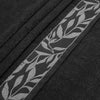 Combed Cotton Jacquard Towel - Black