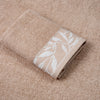 Combed Cotton Jacquard Towel - Beige