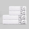 Combed Cotton Jacquard Towels - White