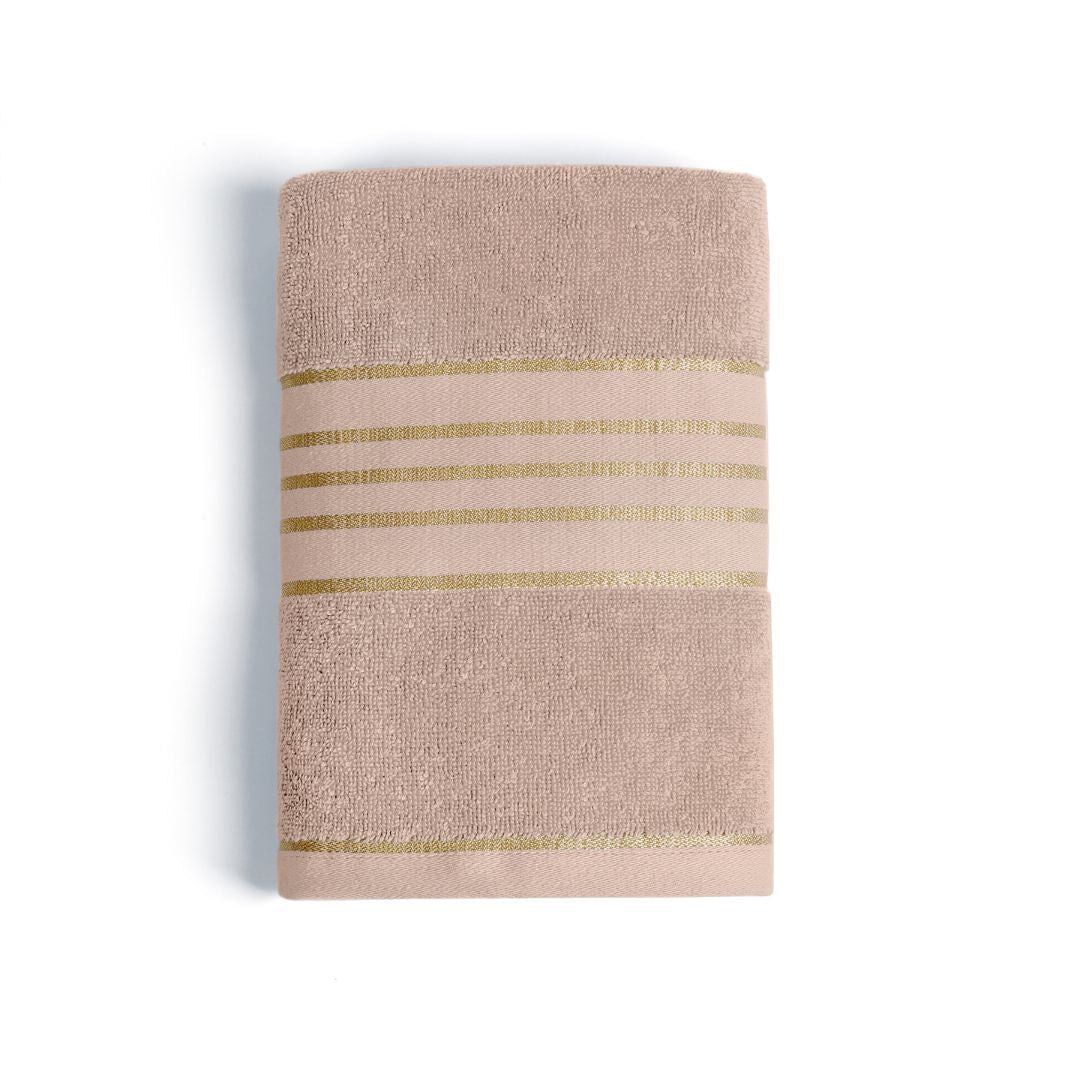 Combed Cotton Beige Towel Set