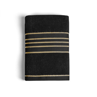 Combed Cotton Black Towel Set