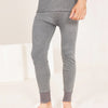 Men's Long Sleeves Woollen Thermal 2 Pc Set -Grey