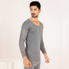 Men's Long Sleeves Woollen Thermal 2 Pc Set -Grey