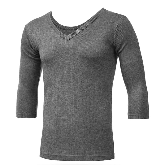 Women's 3/4 Sleeves Woollen Thermal - Grey