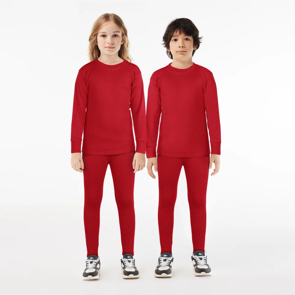 Kids Unisex Warmer 2 Pc Set - Red