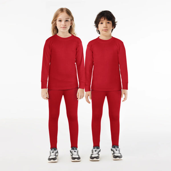 Kids Unisex Warmer 2 Pc Set - Red