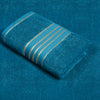 Combed Cotton Striped Towel - Teal